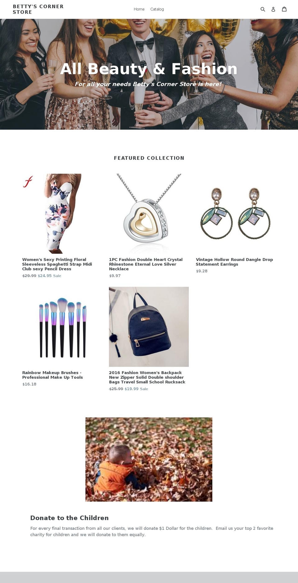 bettyscornerstore.com — Shopify storefront screenshot
