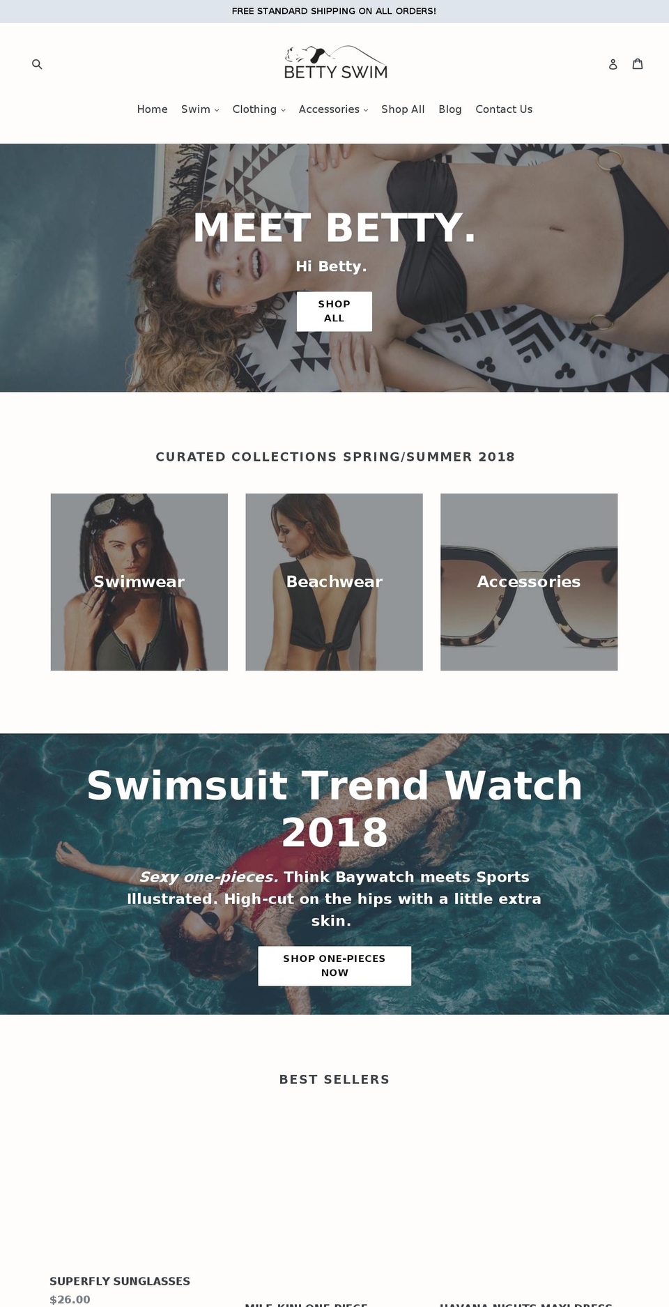 bettyswim.com — Shopify storefront screenshot