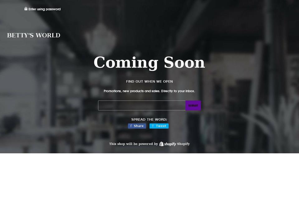 bettysworldsalon.com shopify website screenshot