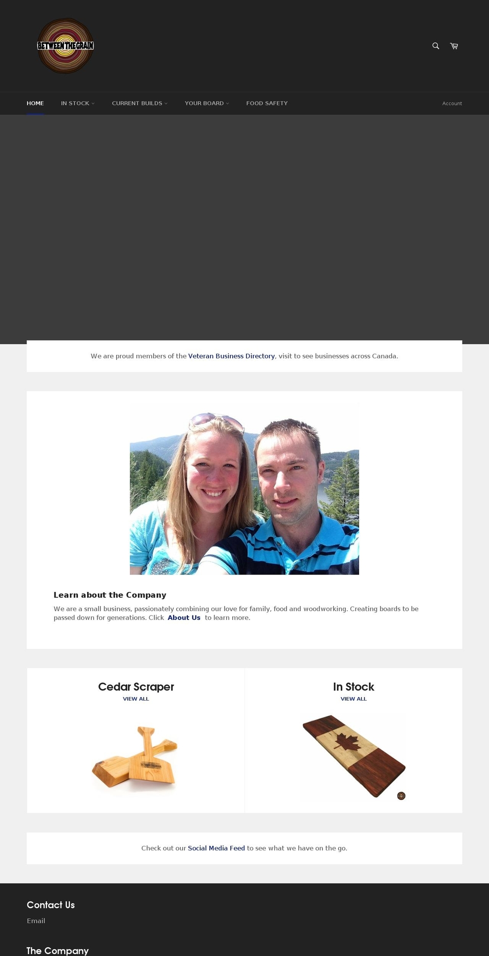 betweenthegrain.net shopify website screenshot