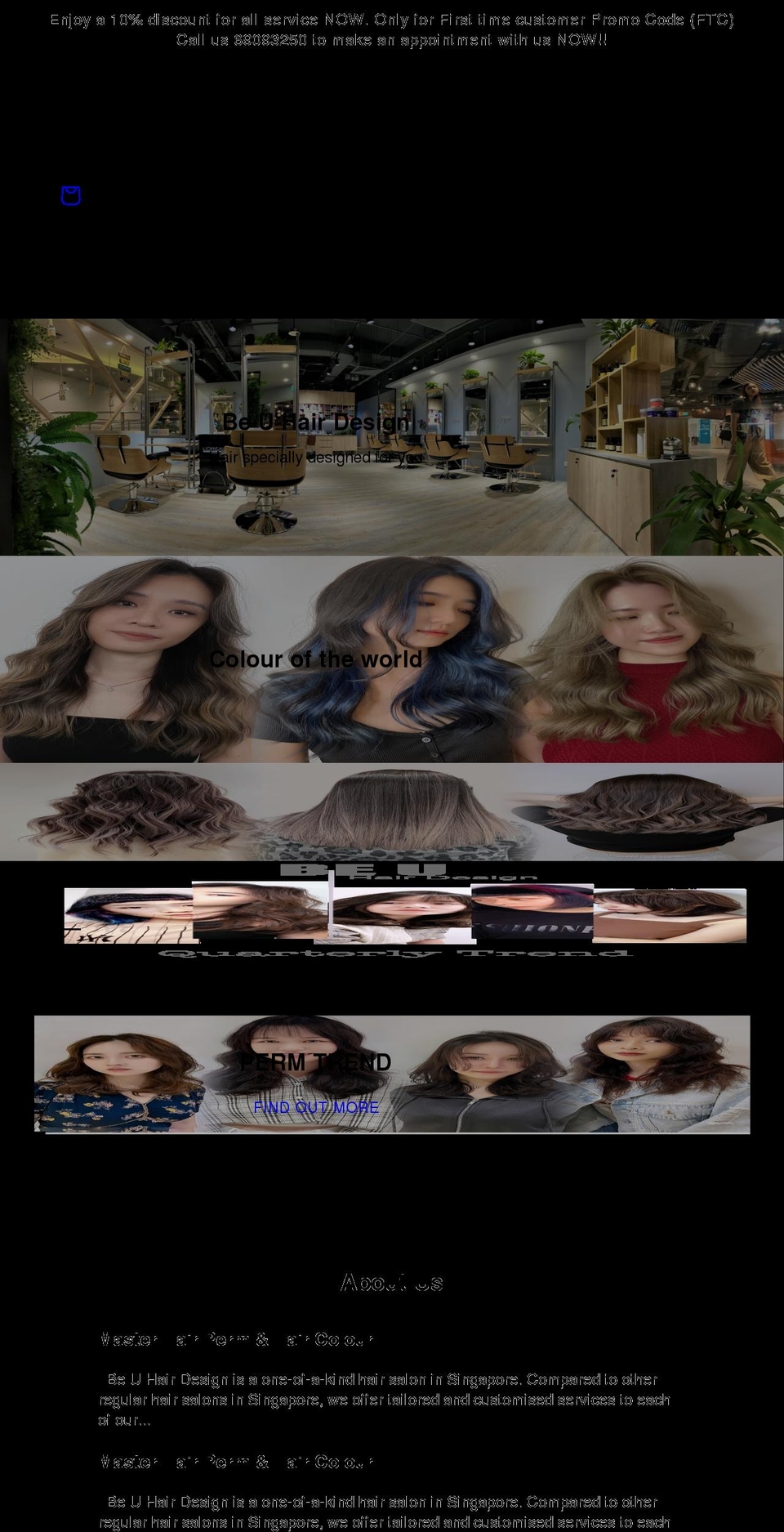 beuhairdesign.com shopify website screenshot