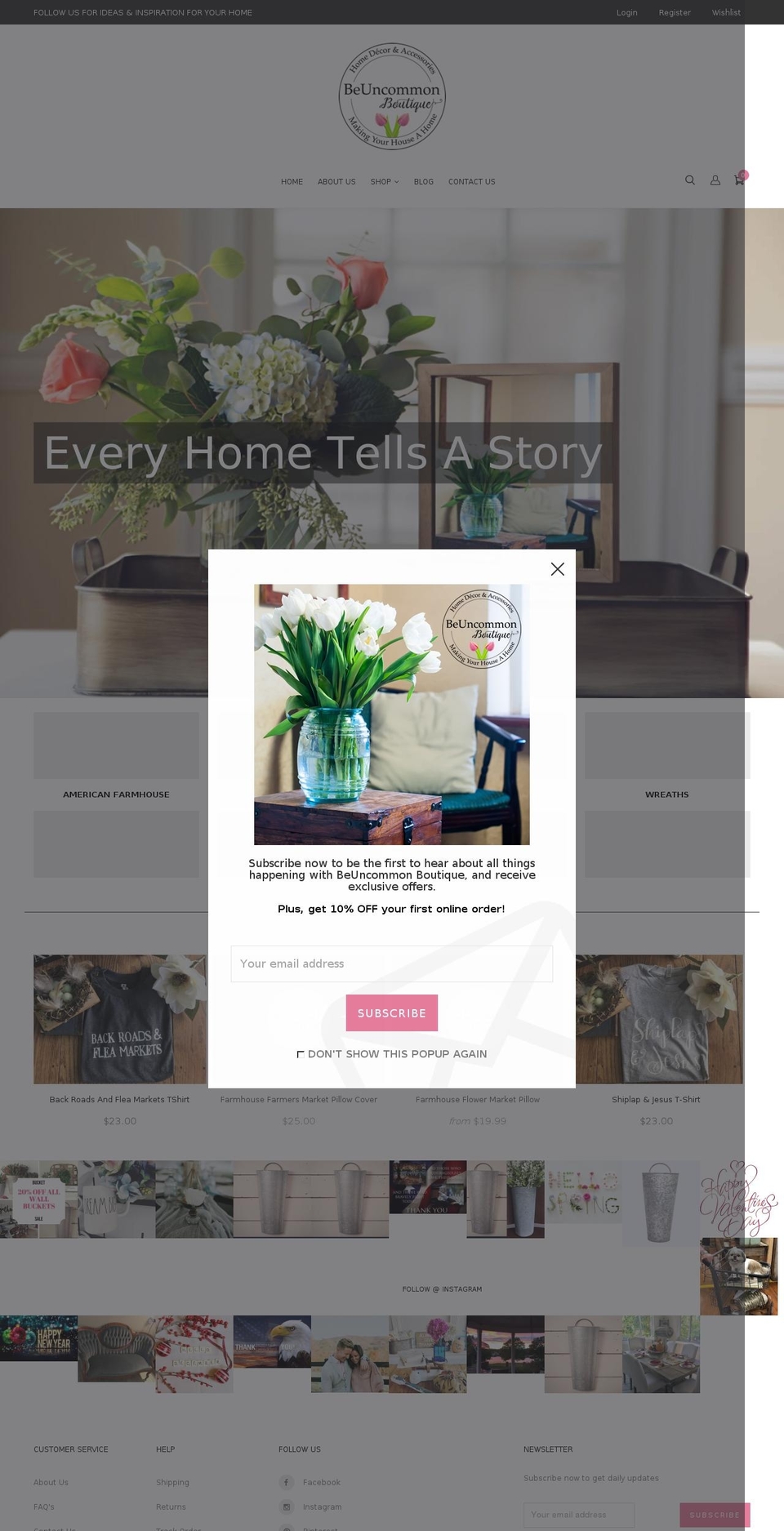 beuncommonboutique.net shopify website screenshot