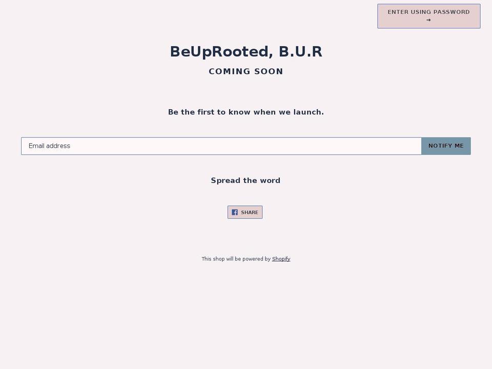 beuprooted.com — Shopify storefront screenshot