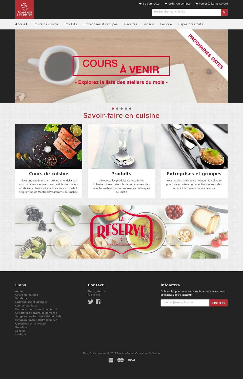 Académie Culinaire Shopify theme site example beurreacuisson.ca