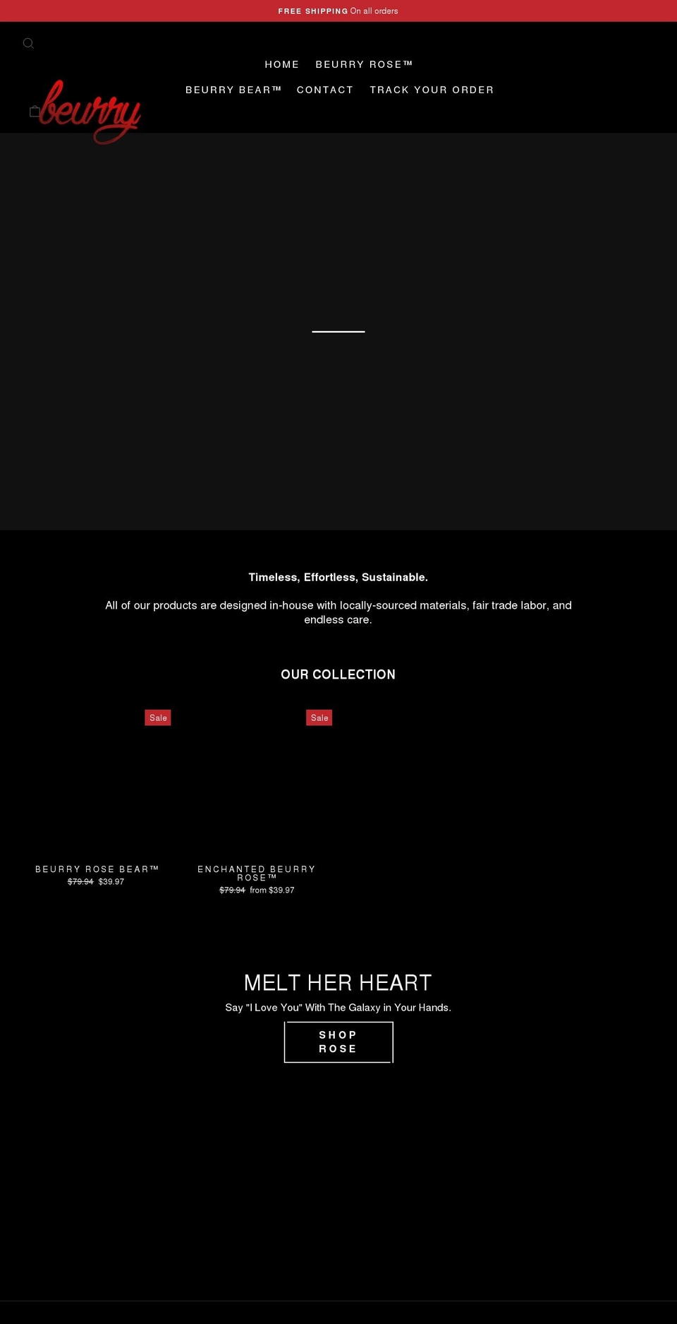 beurry.com shopify website screenshot