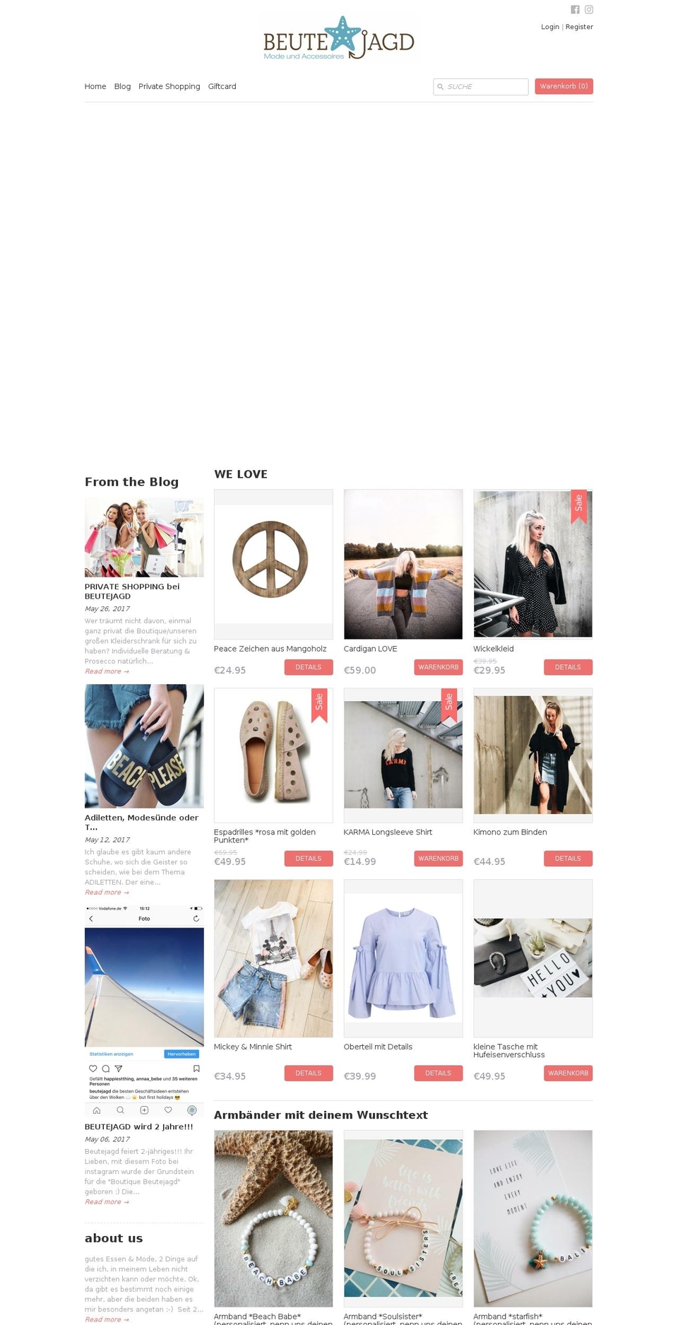 beute-jagd.com — Shopify storefront screenshot