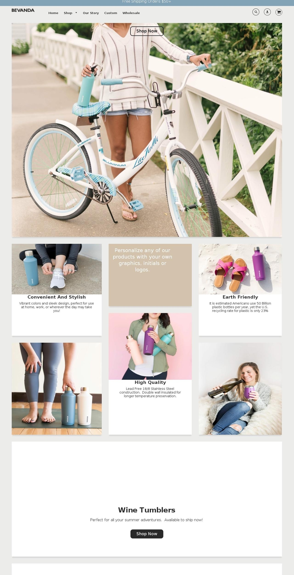 bevandaproducts.com — Shopify storefront screenshot