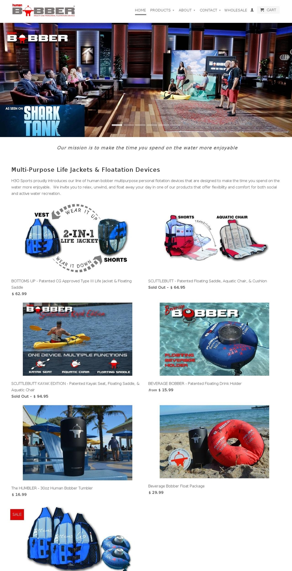 beveragebobber.com shopify website screenshot