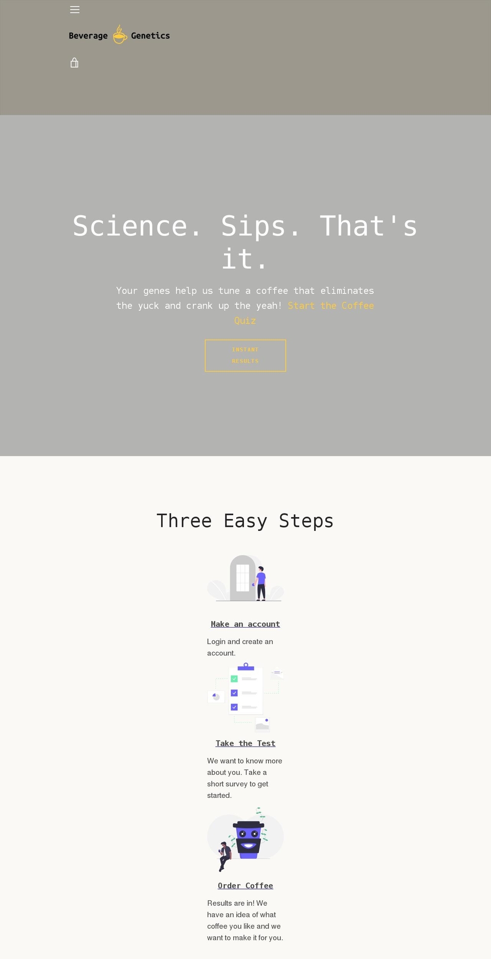 beveragegenetics.com shopify website screenshot