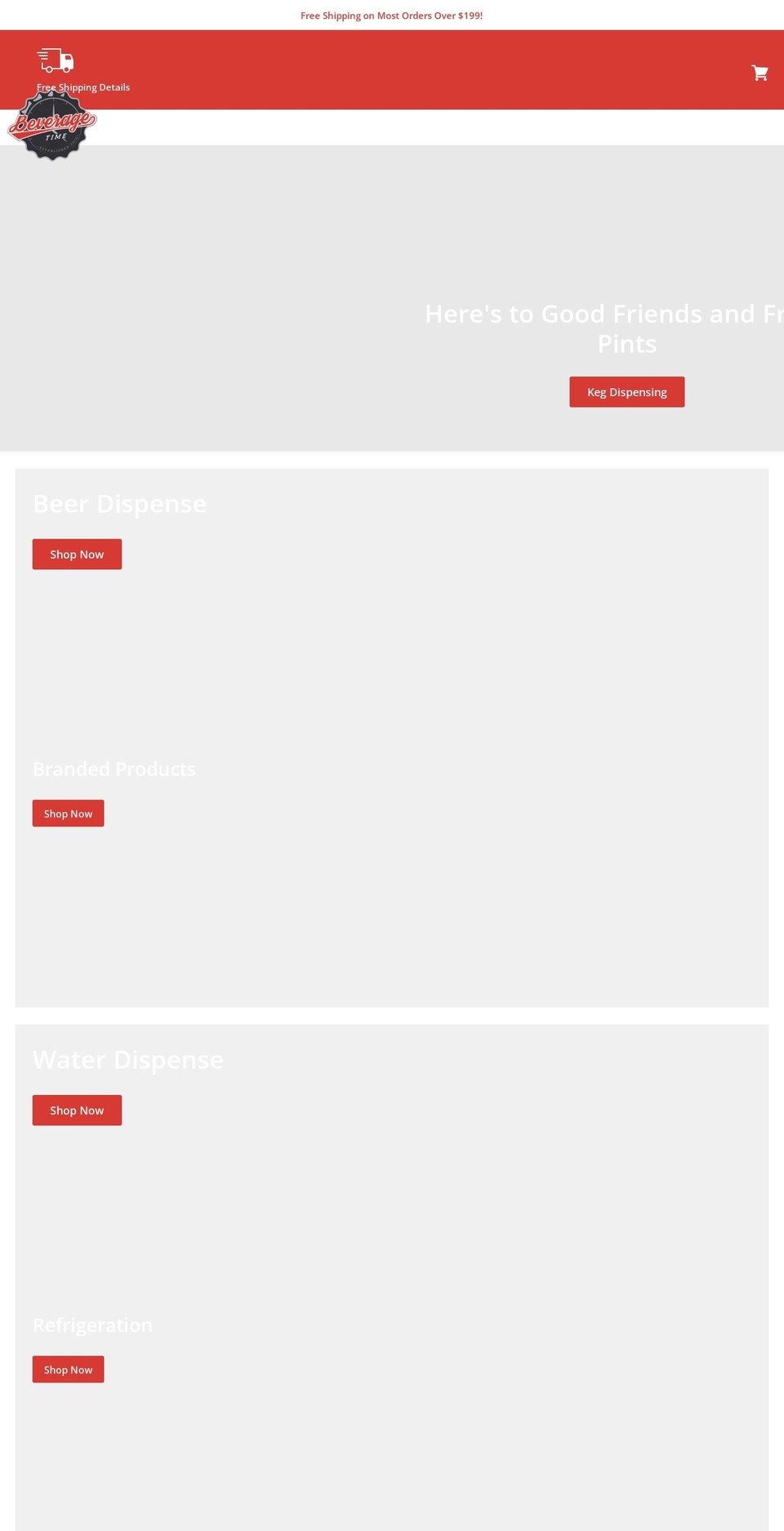 beveragetime.com shopify website screenshot