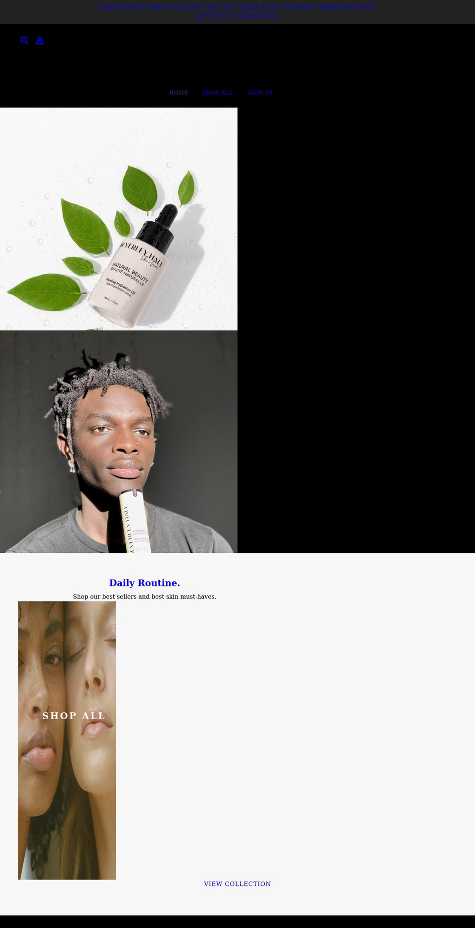 beverleyhall.com shopify website screenshot