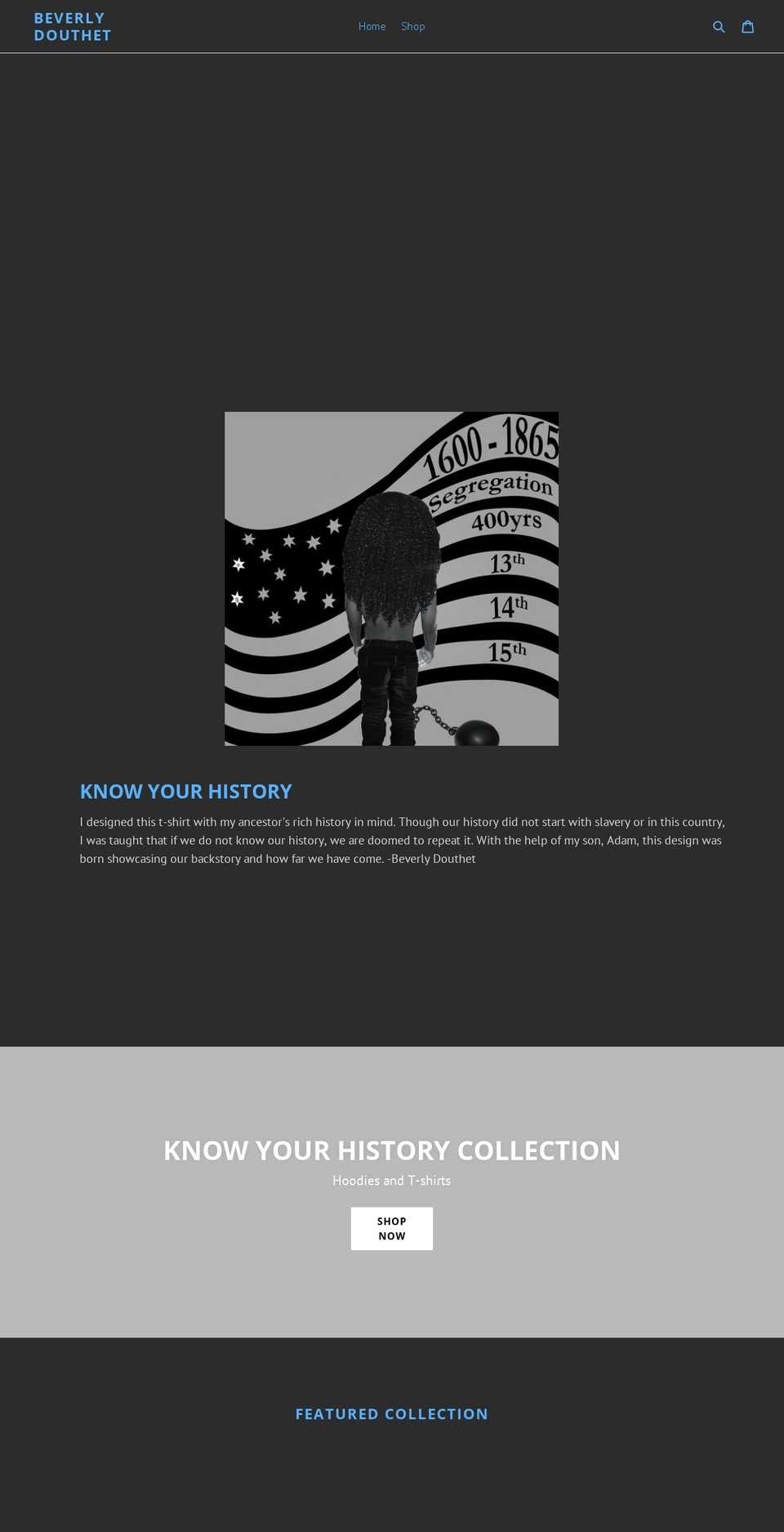 beverlyanndouthet.com shopify website screenshot