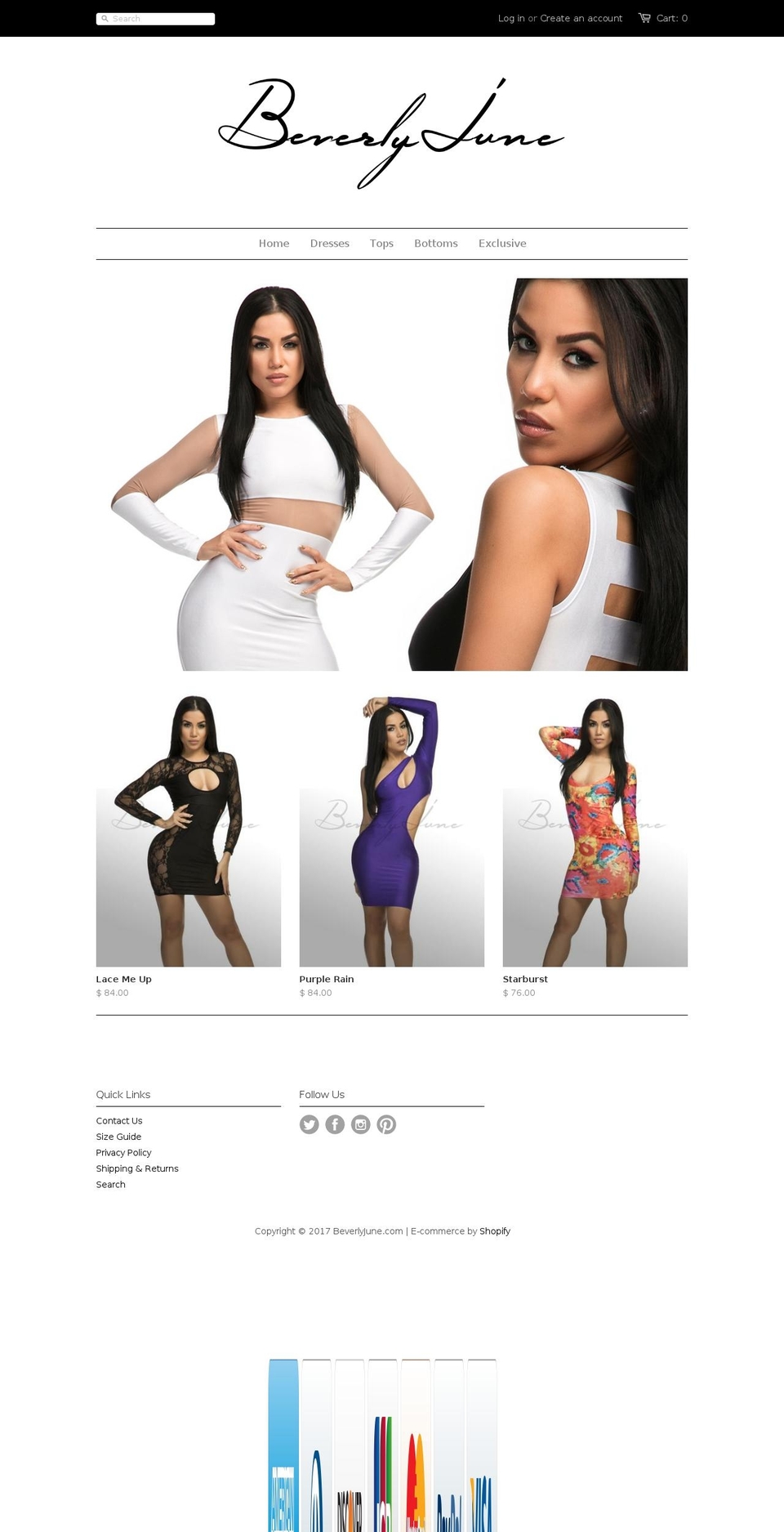 beverlyjune.com shopify website screenshot