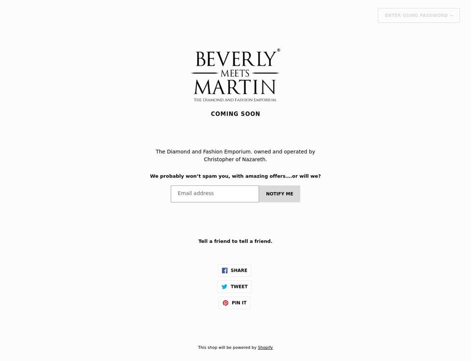 beverlymeetsmartin.com shopify website screenshot
