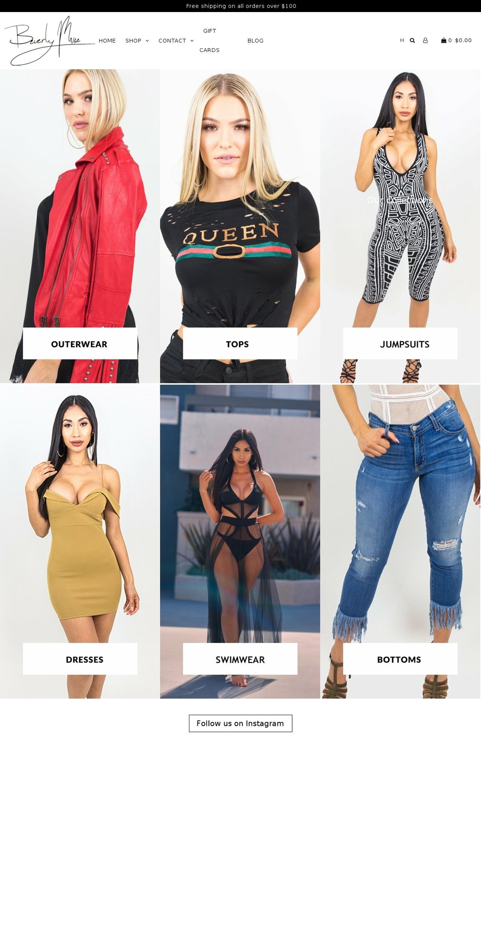 beverlymuse.com — Shopify storefront screenshot
