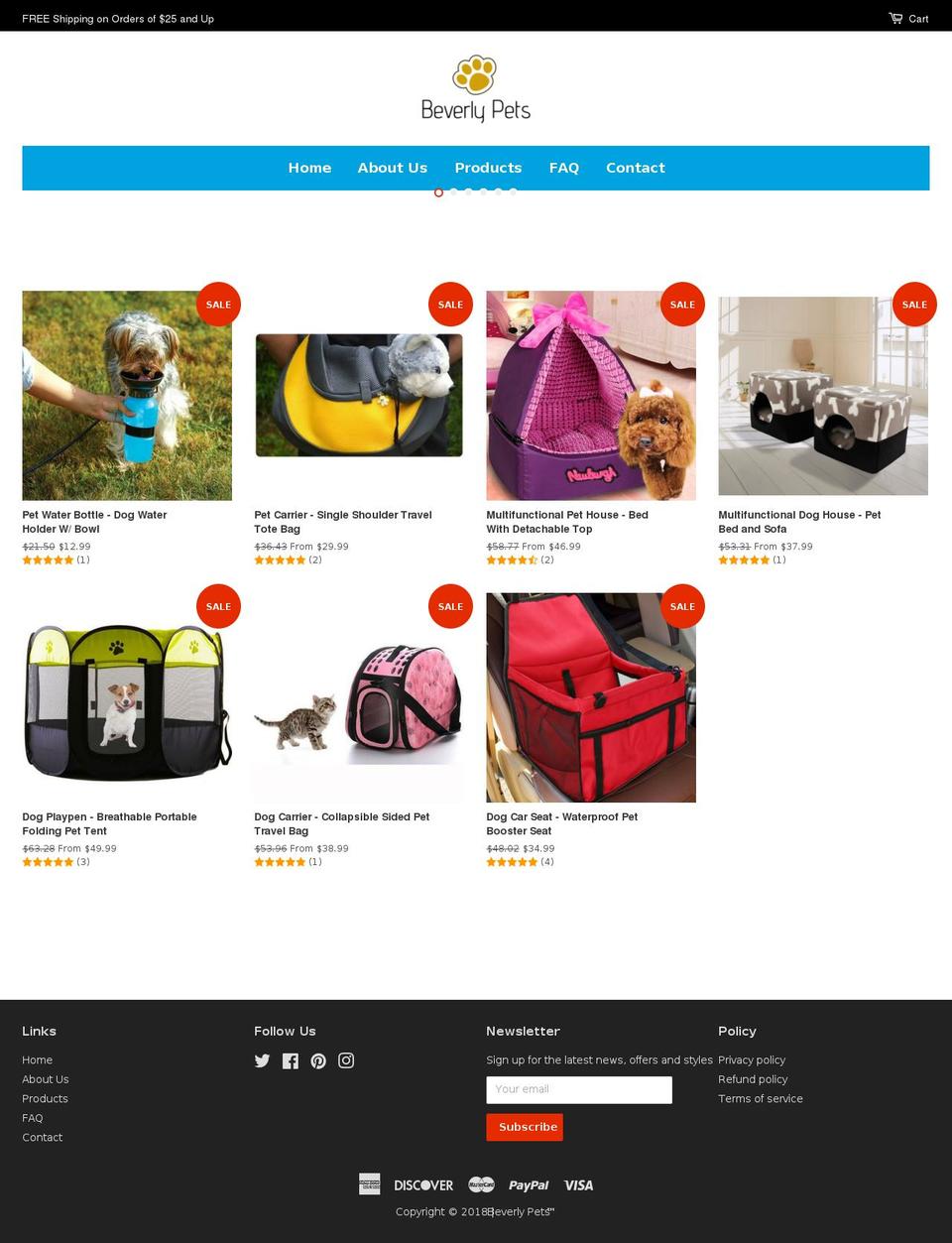 beverlypets.com — Shopify storefront screenshot