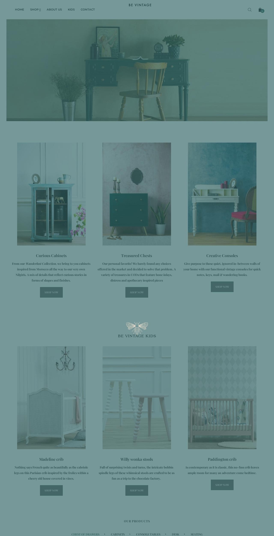 bevintage.in shopify website screenshot