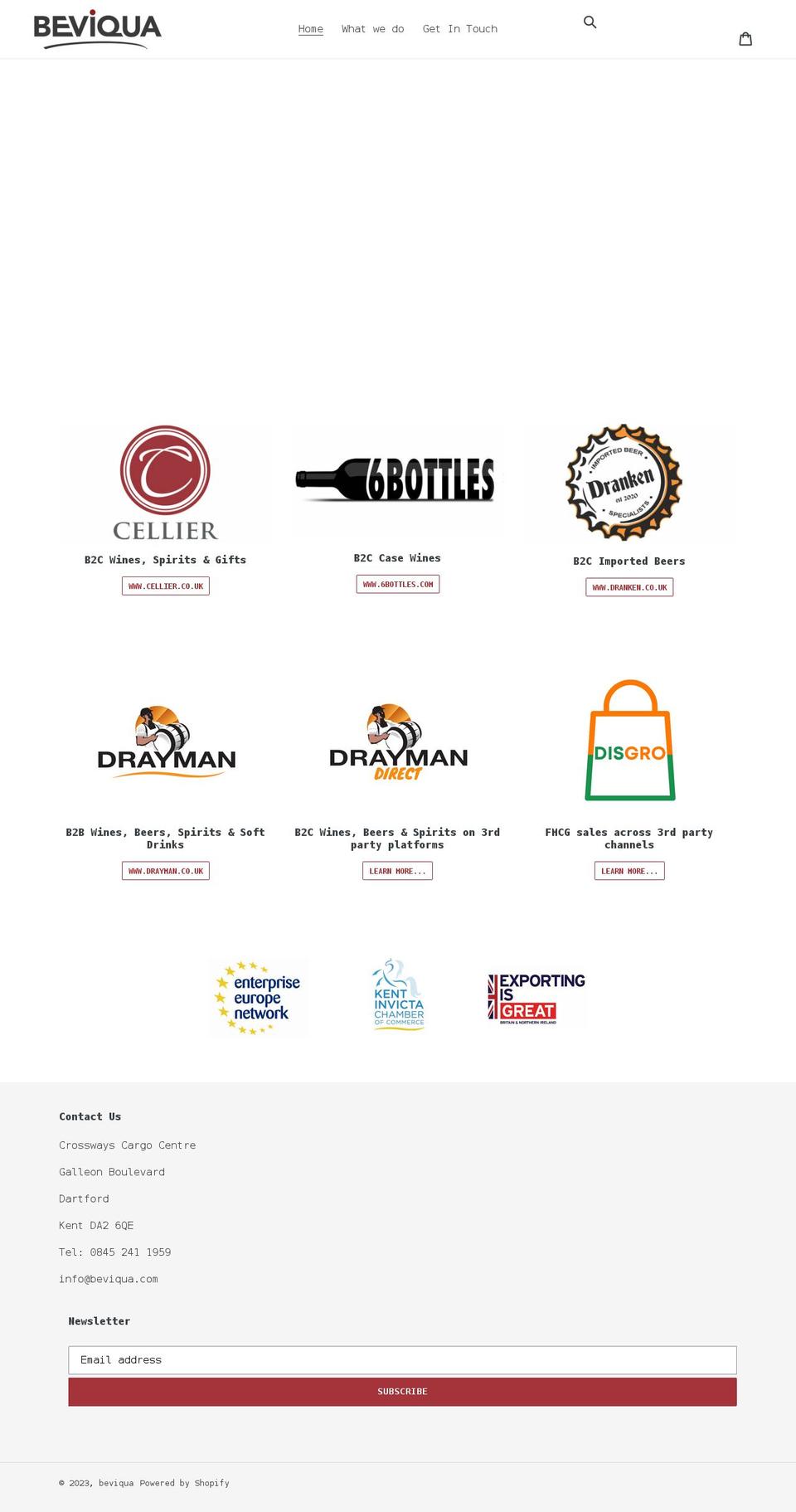 beviqua.com shopify website screenshot