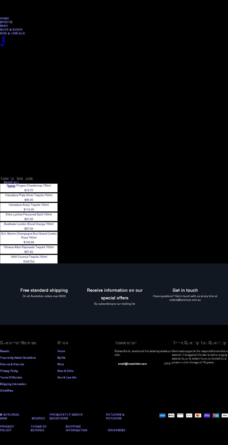 bevlocal.com shopify website screenshot