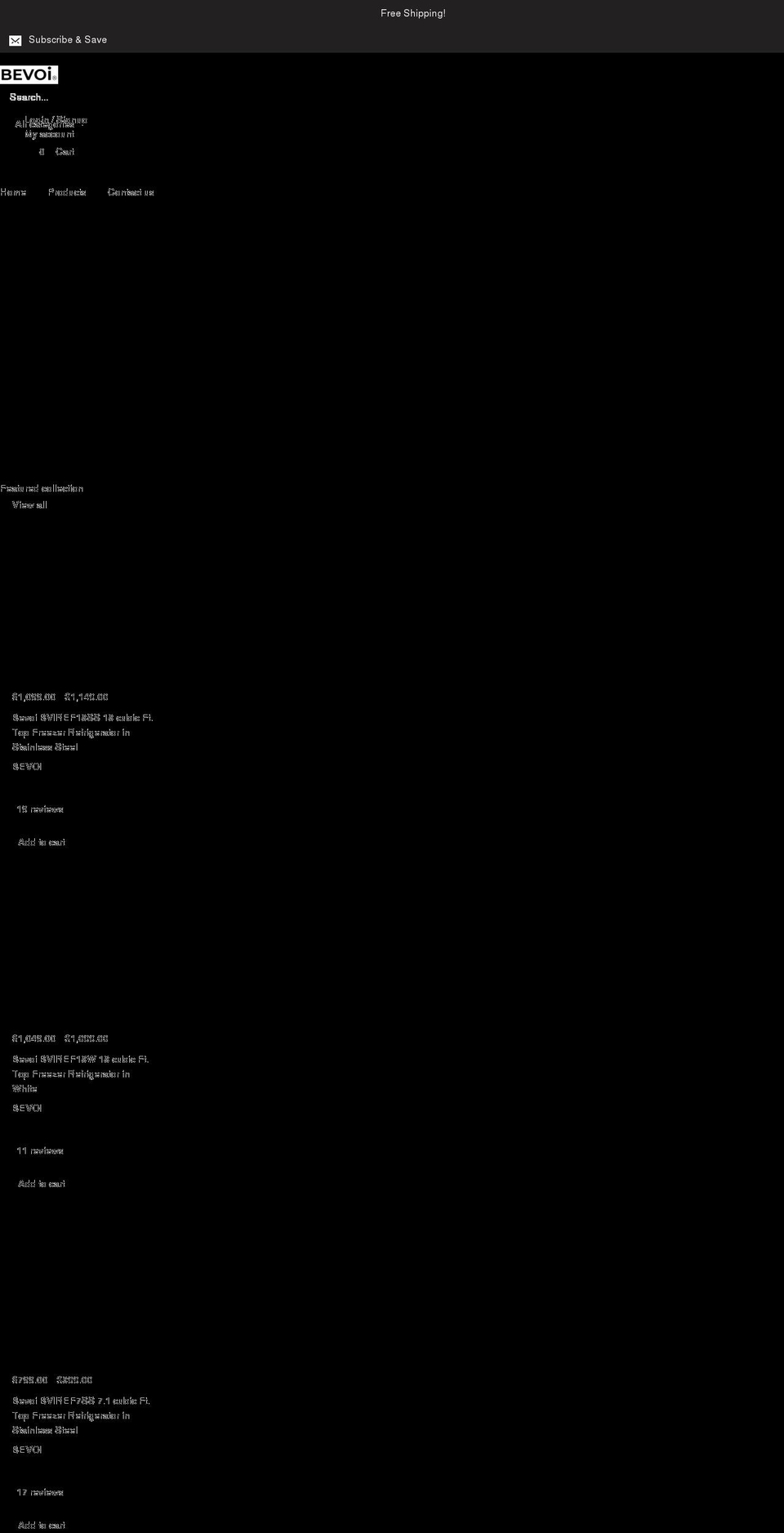 bevoi.com shopify website screenshot