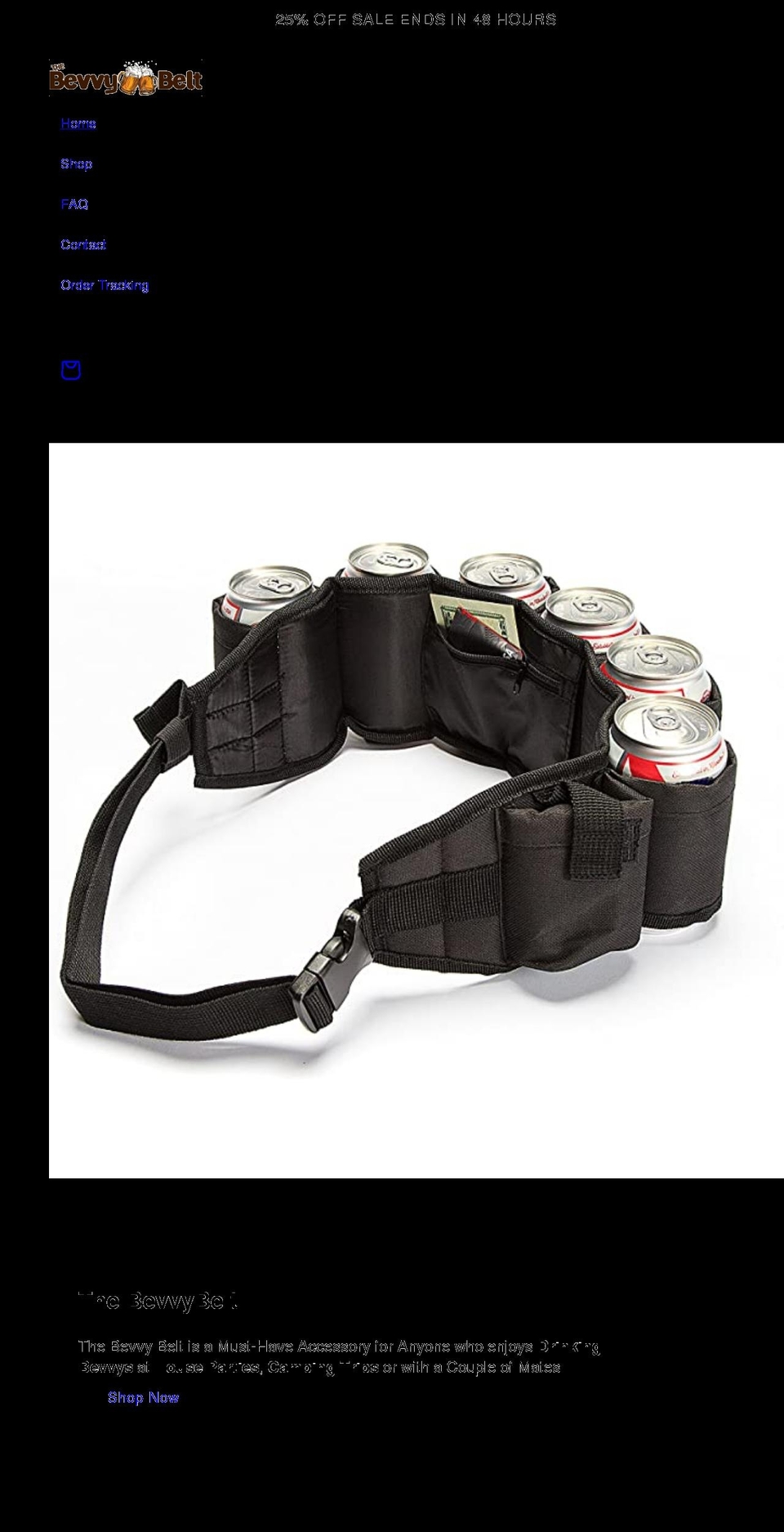 bevvybelt.com shopify website screenshot