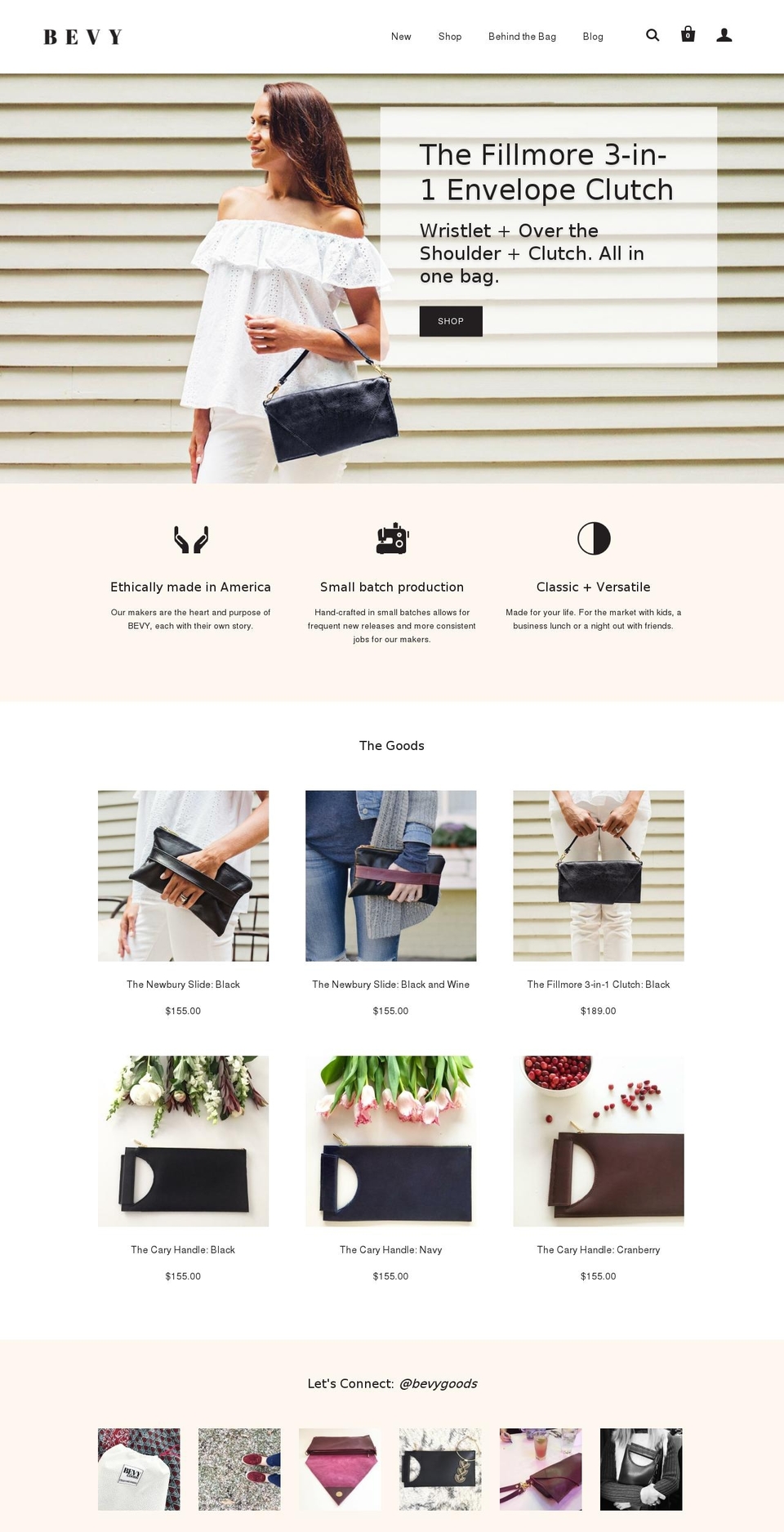 bevygoods.com shopify website screenshot