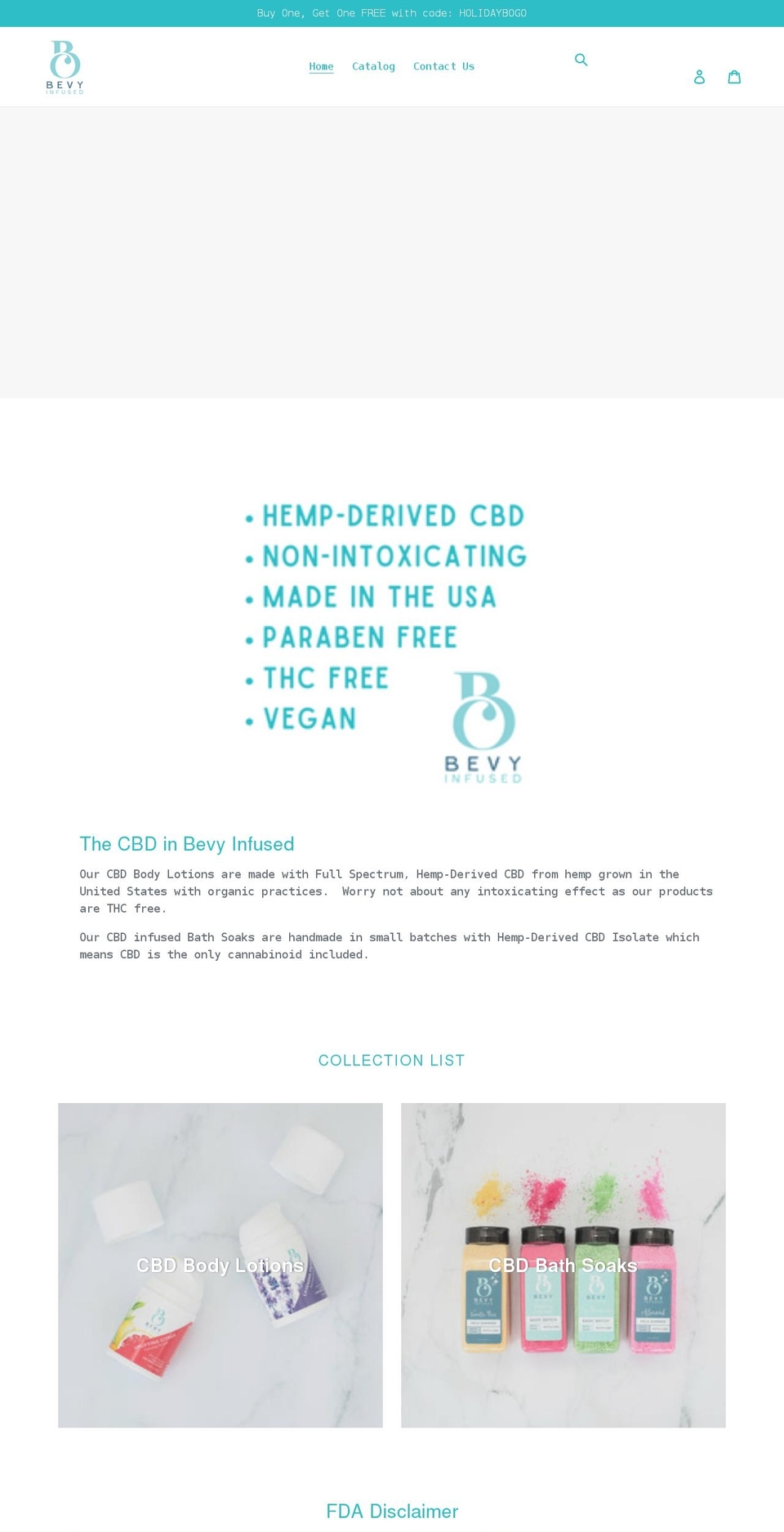 bevyinfused.com shopify website screenshot