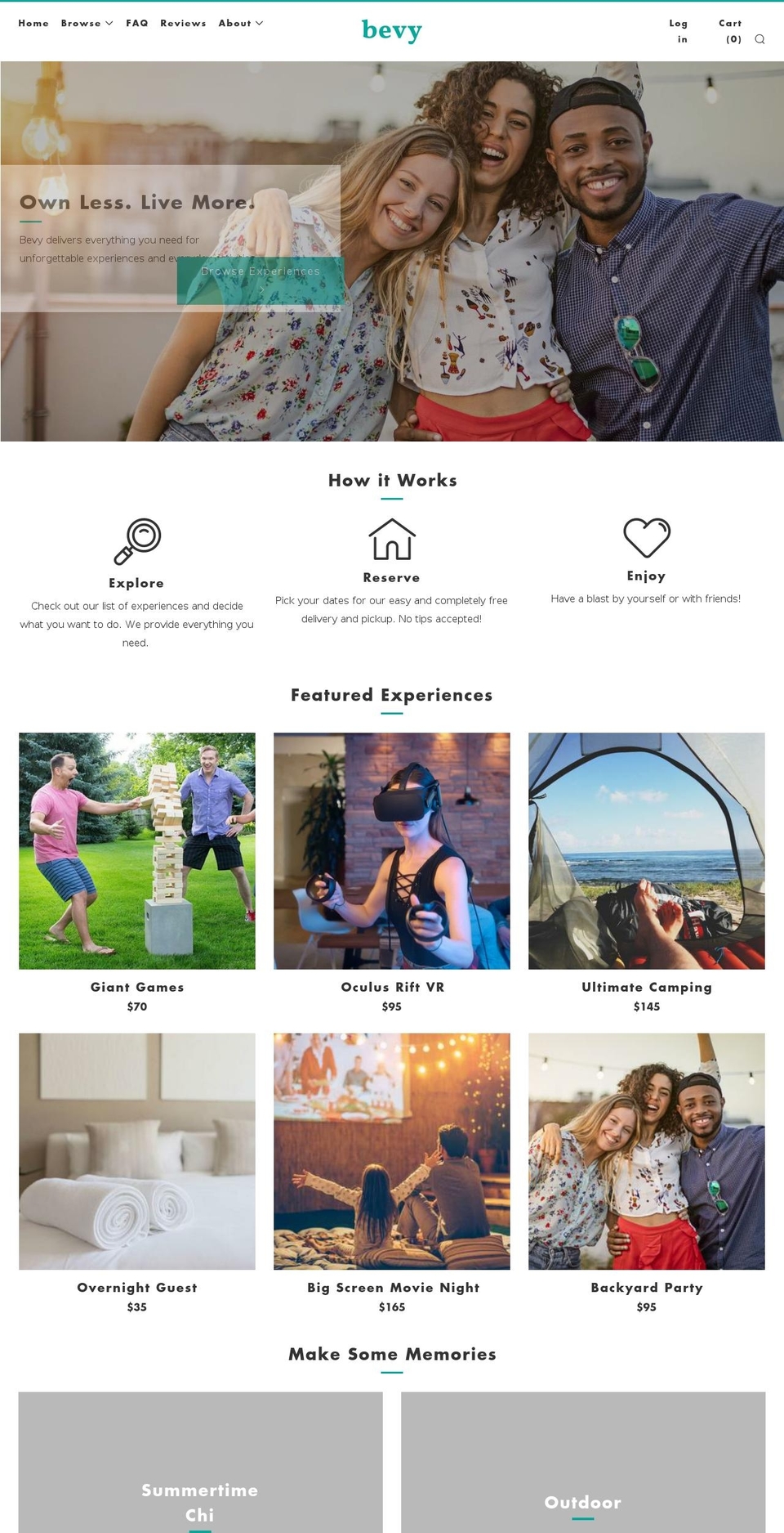 bevyme.com — Shopify storefront screenshot