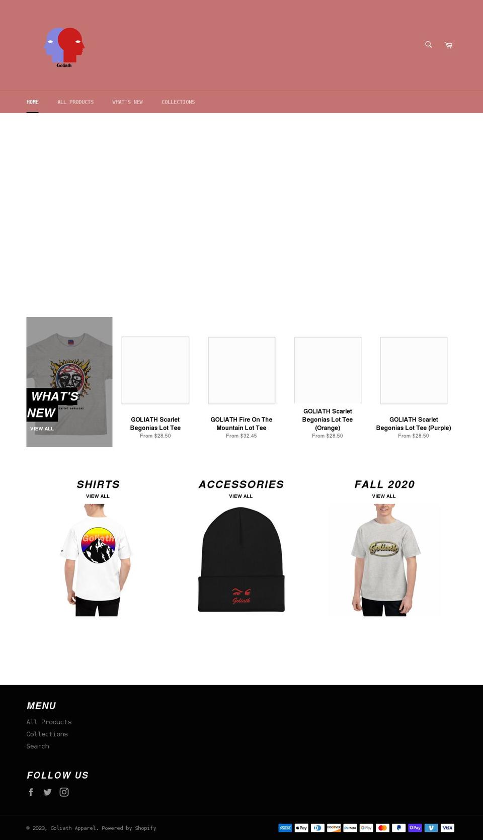 bewaregoliath.com shopify website screenshot