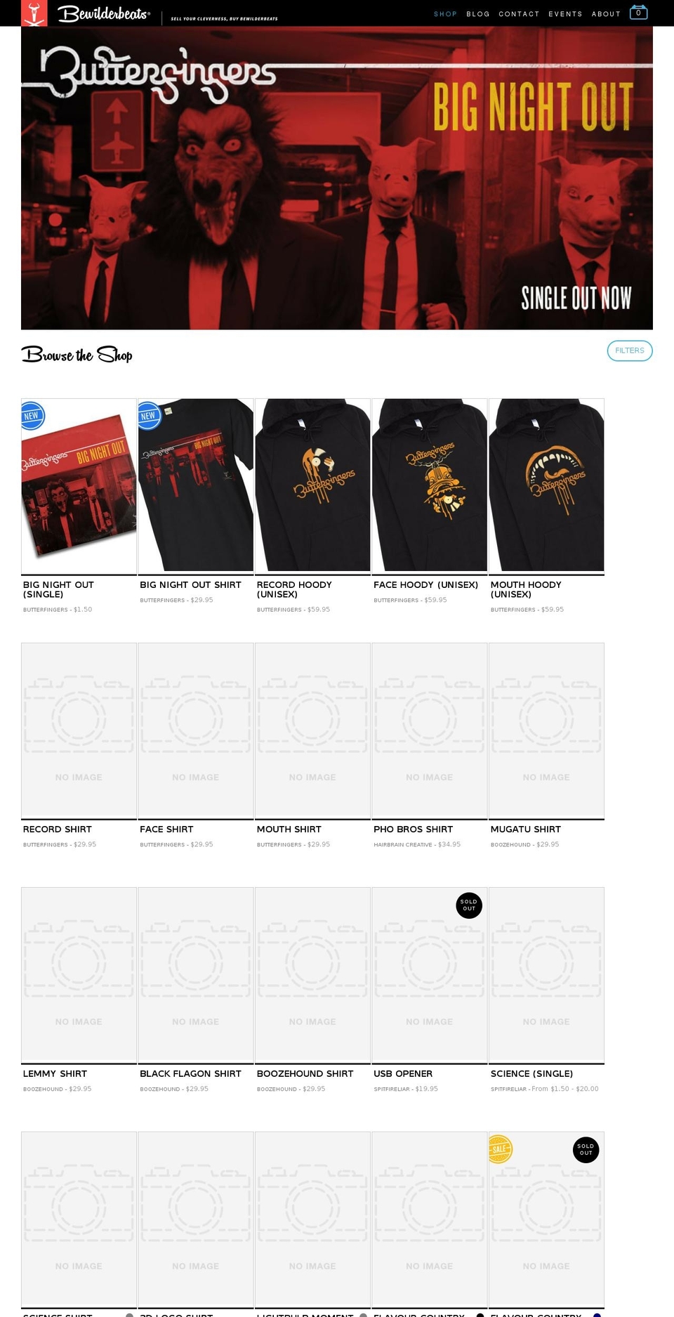 bewilderbeats.com shopify website screenshot