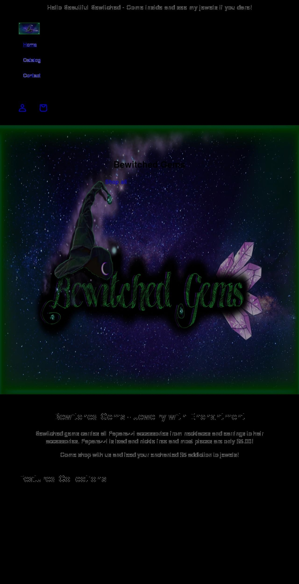 bewitchedgems.com shopify website screenshot