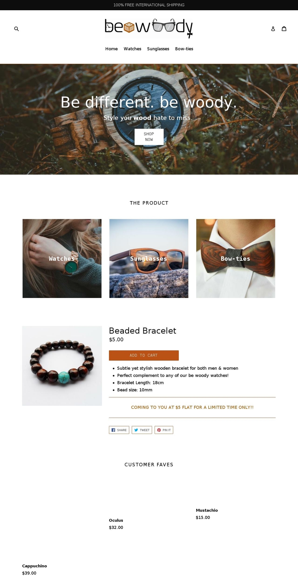 bewoody.com — Shopify storefront screenshot