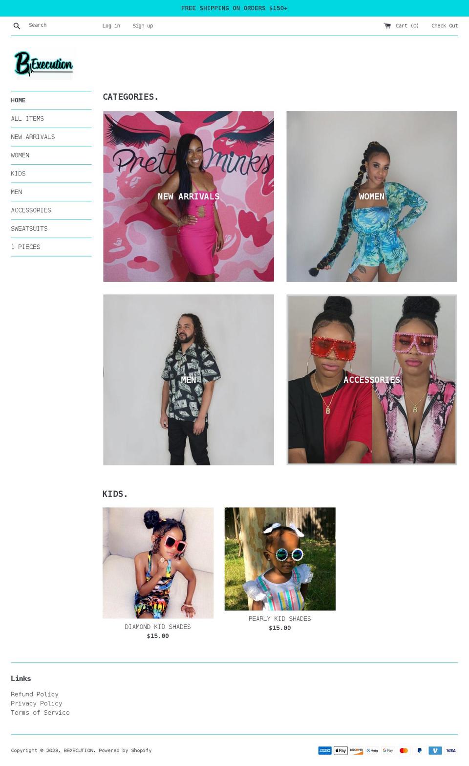 bexecution.com shopify website screenshot