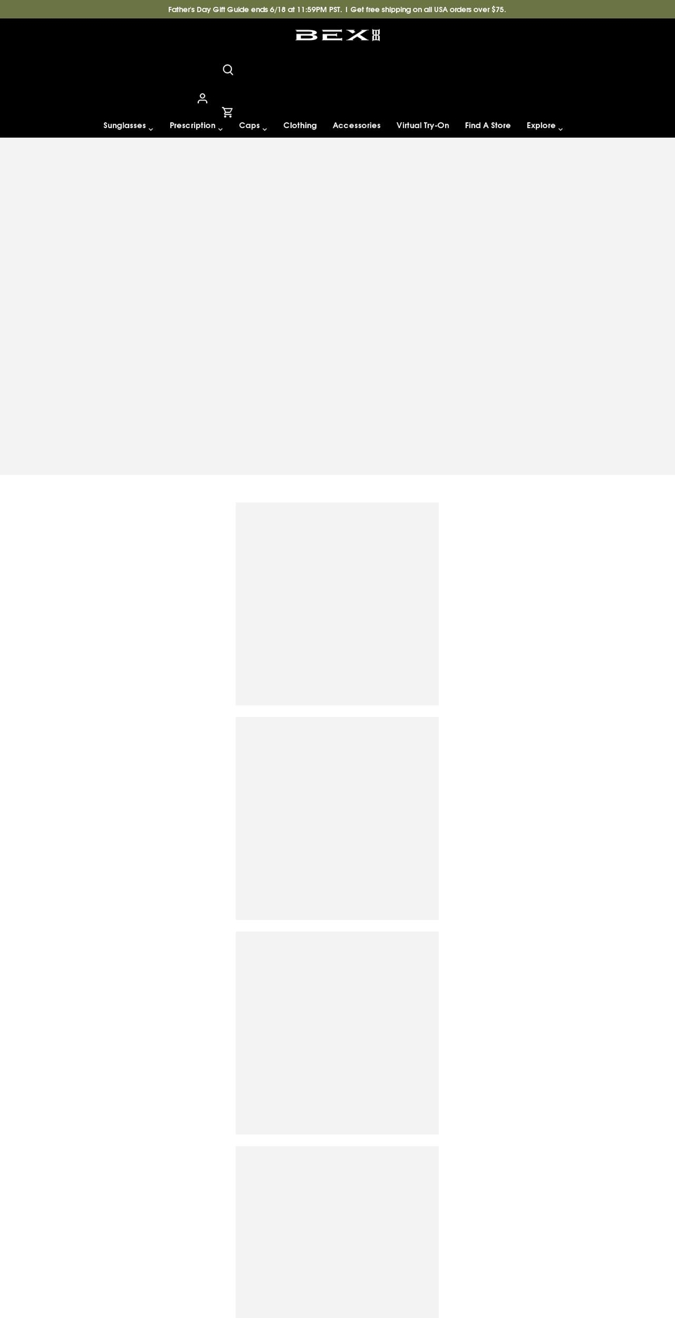 bexoptical.com shopify website screenshot