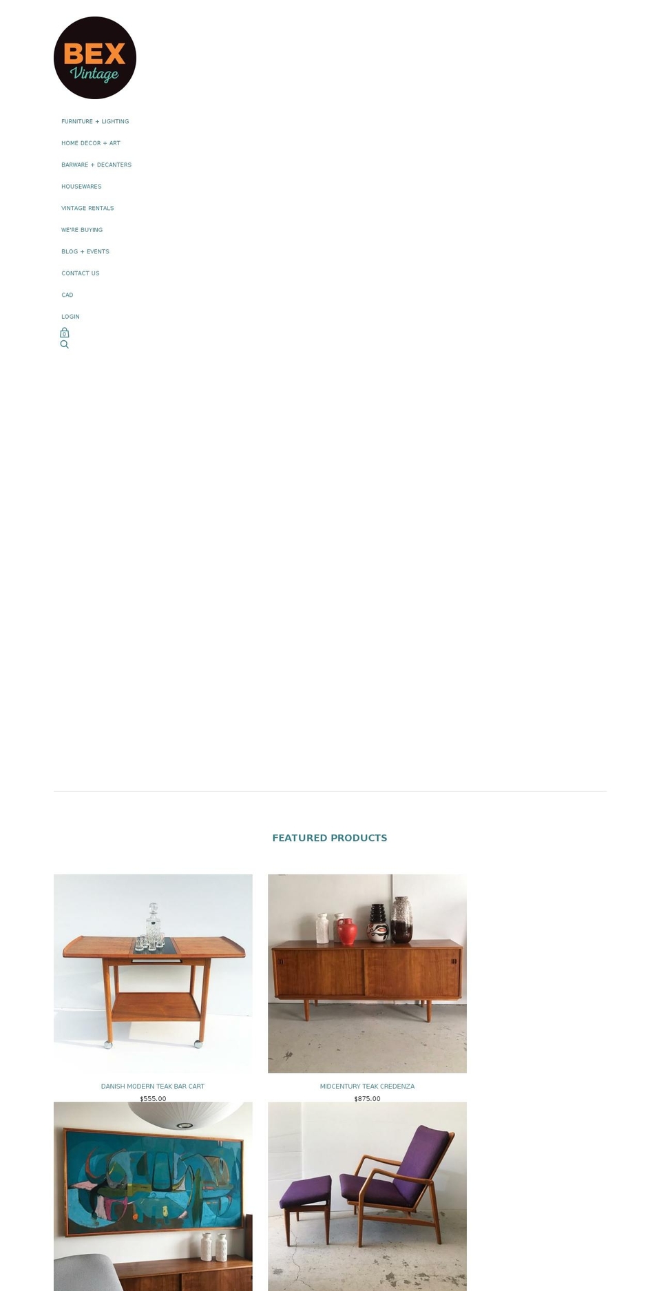 bexvintage.ca shopify website screenshot