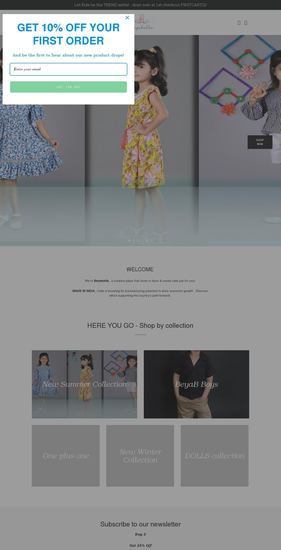 beya-bella.myshopify.com shopify website screenshot