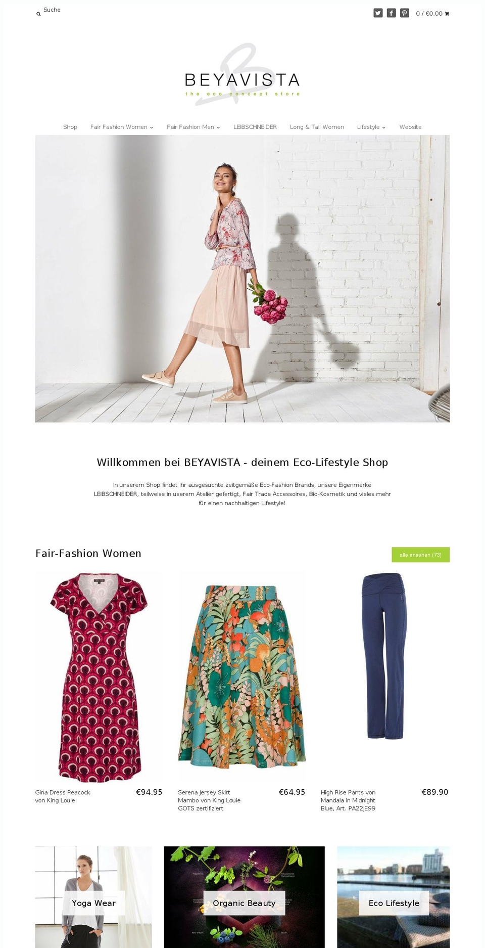 beyavista-shop.com — Shopify storefront screenshot