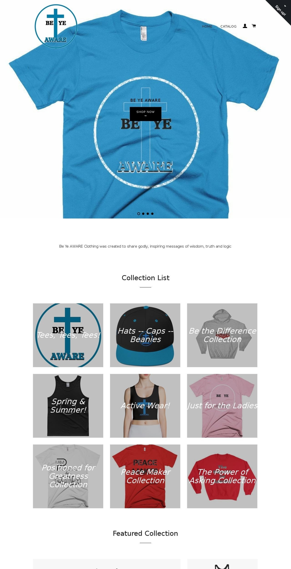 beyeaware.com shopify website screenshot