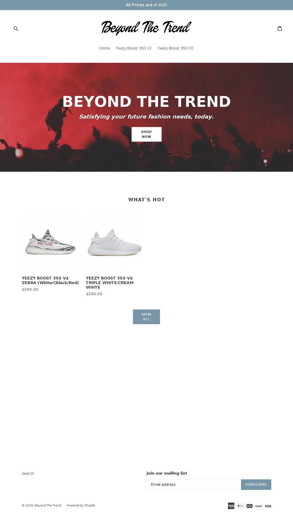beyond-the-trend.com — Shopify storefront screenshot