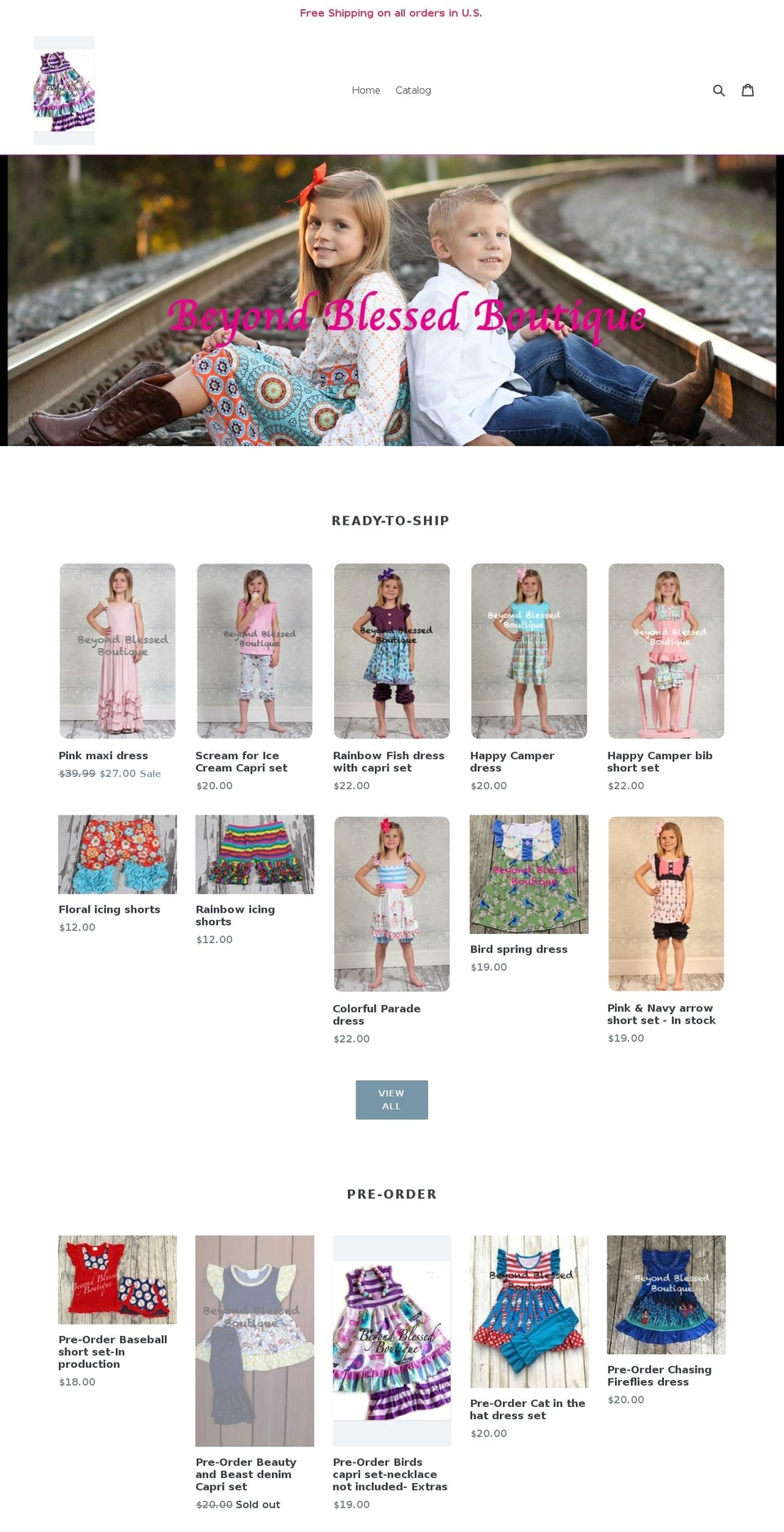beyondblessedboutique.com shopify website screenshot