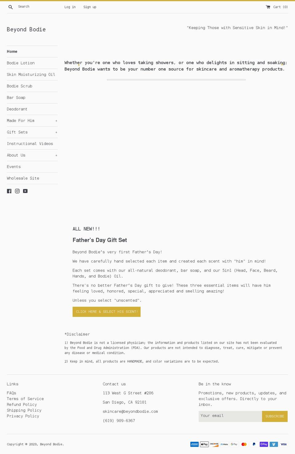beyondbodie.com shopify website screenshot