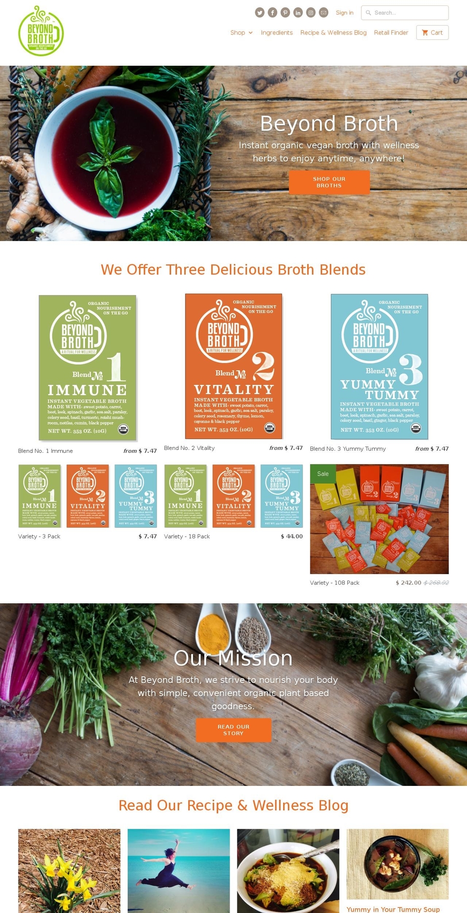 beyondbroth.com shopify website screenshot