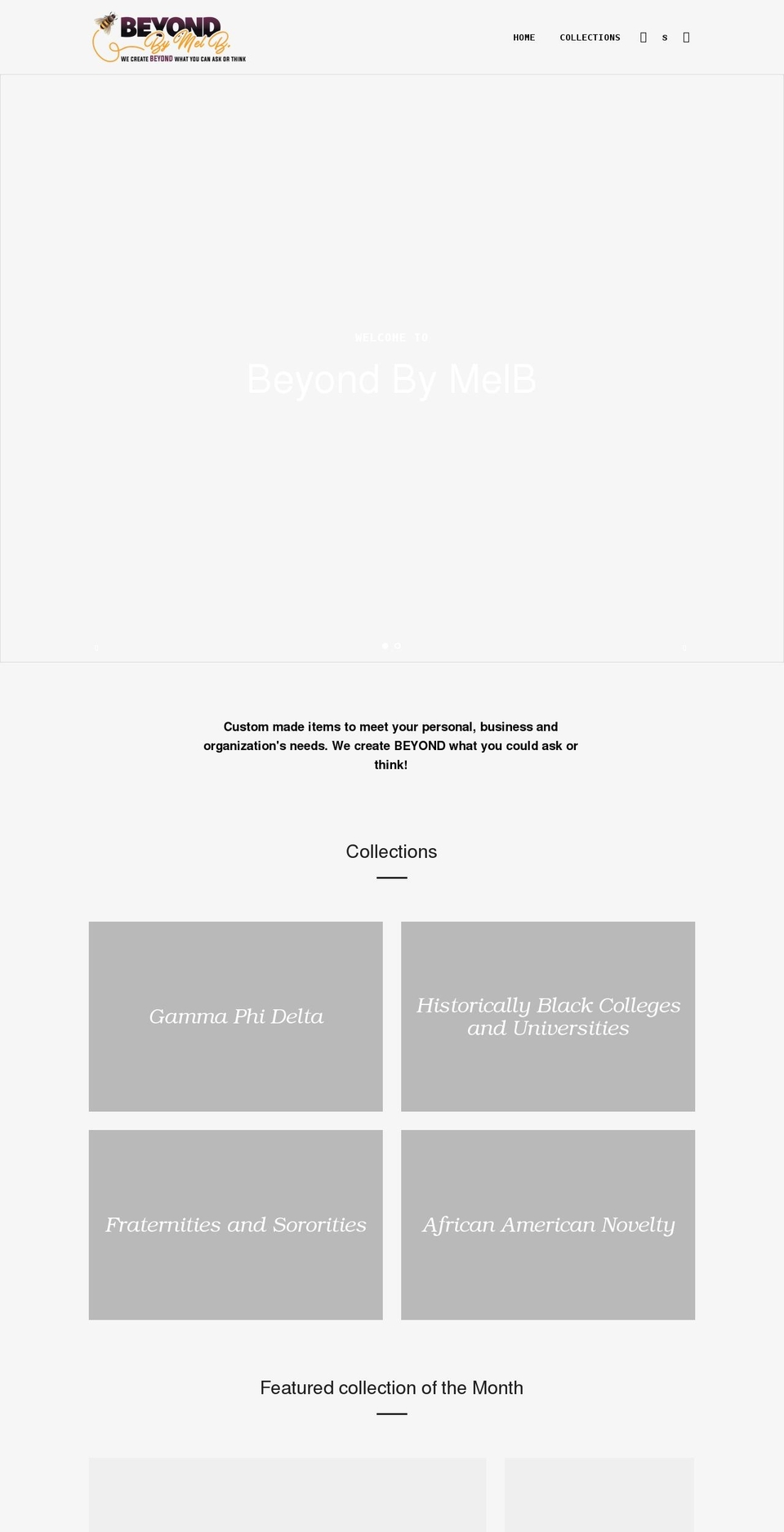 beyondbymelb.com shopify website screenshot