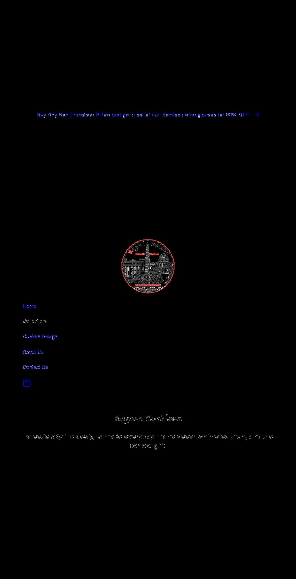 beyondcushions.com shopify website screenshot