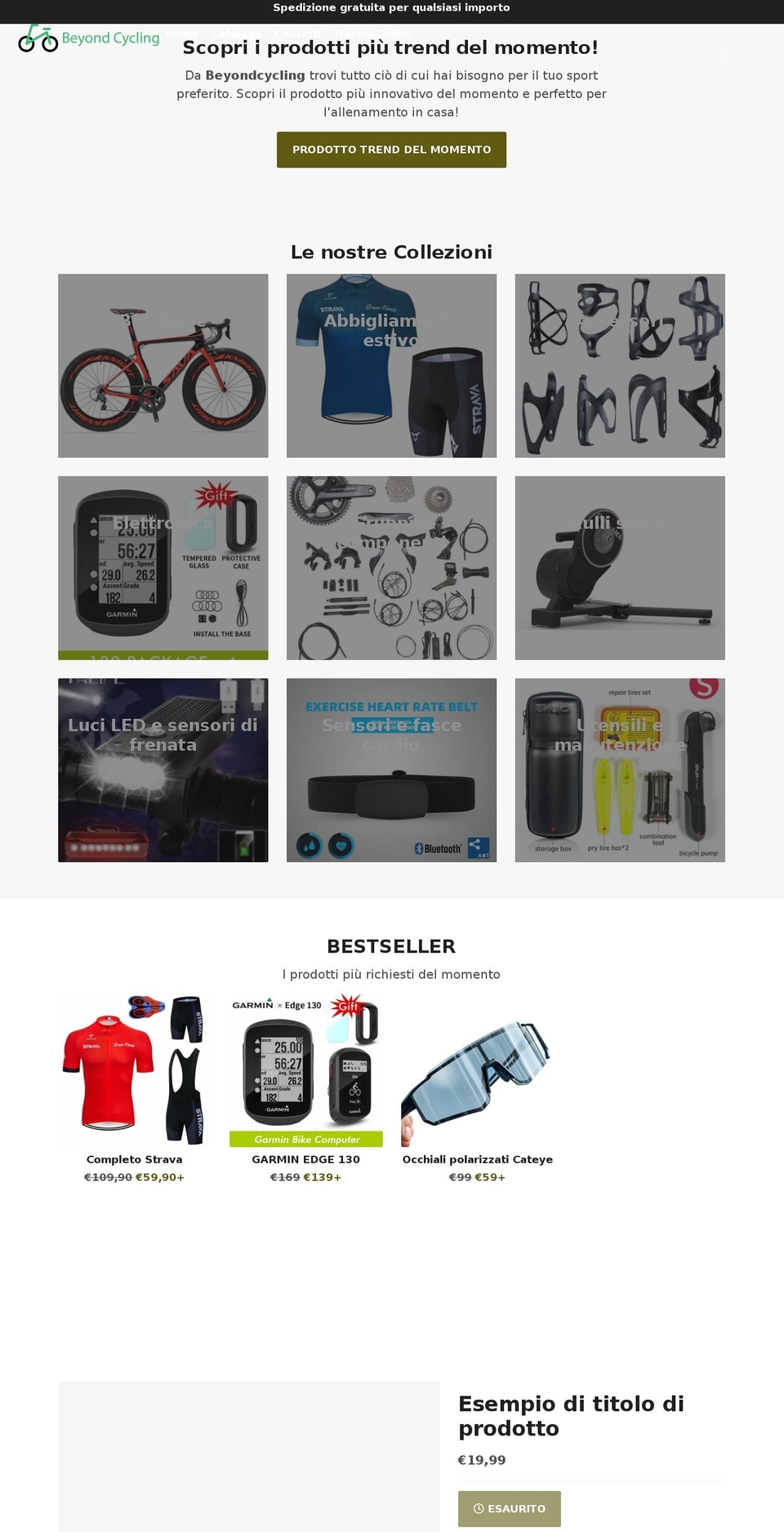 beyondcycling.net shopify website screenshot