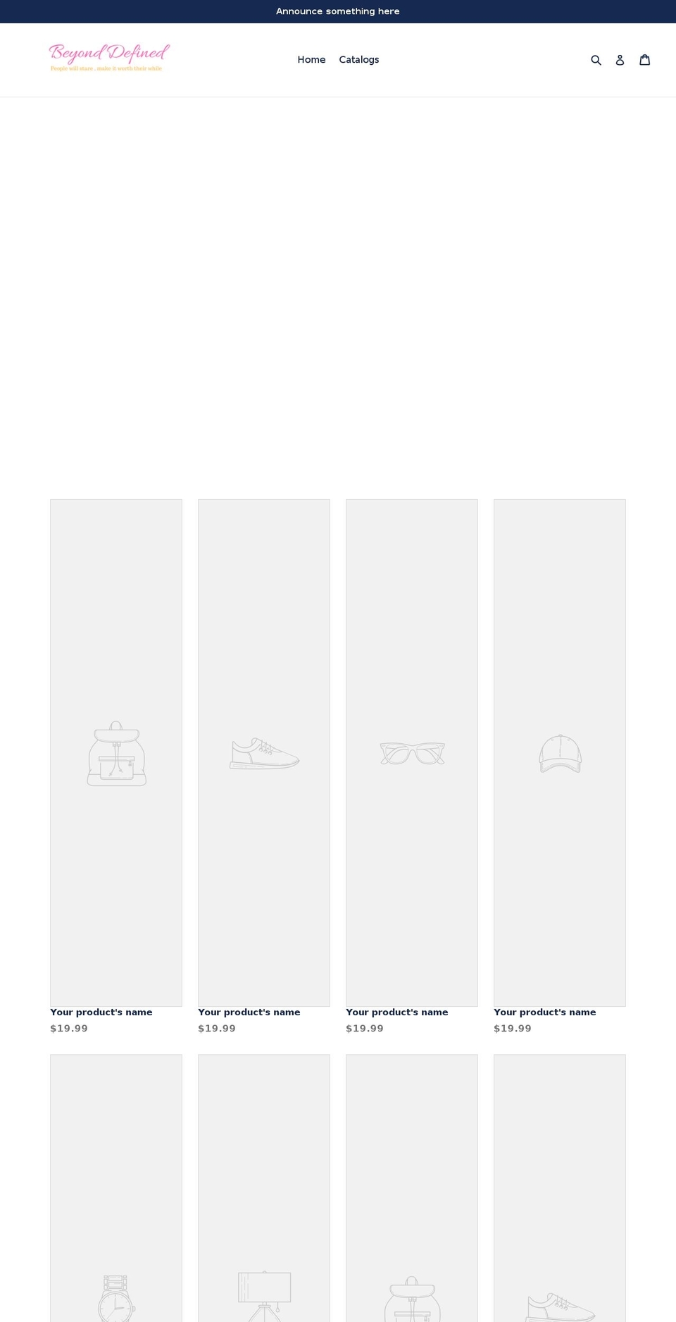 beyonddefined.com — Shopify storefront screenshot