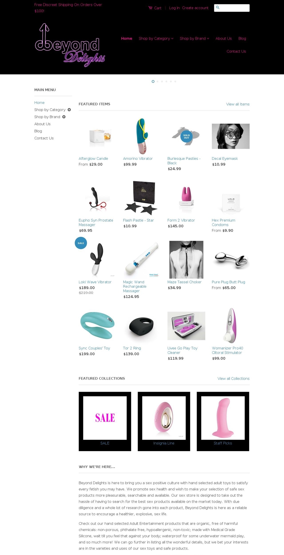beyonddelights.com shopify website screenshot