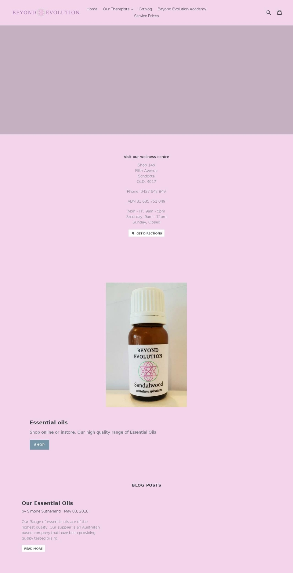 beyondevolution.com.au shopify website screenshot