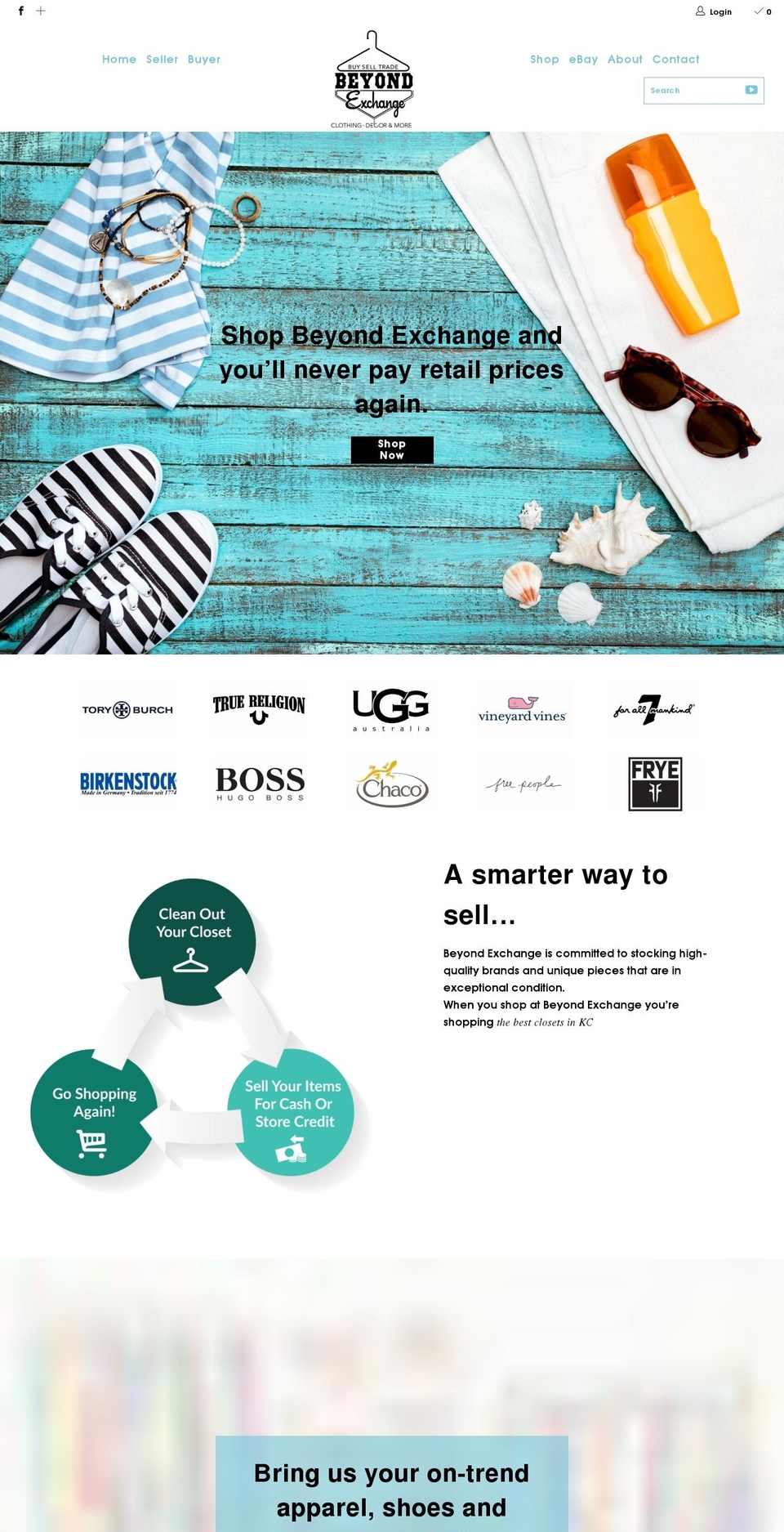 beyondexchangeclothing.com shopify website screenshot