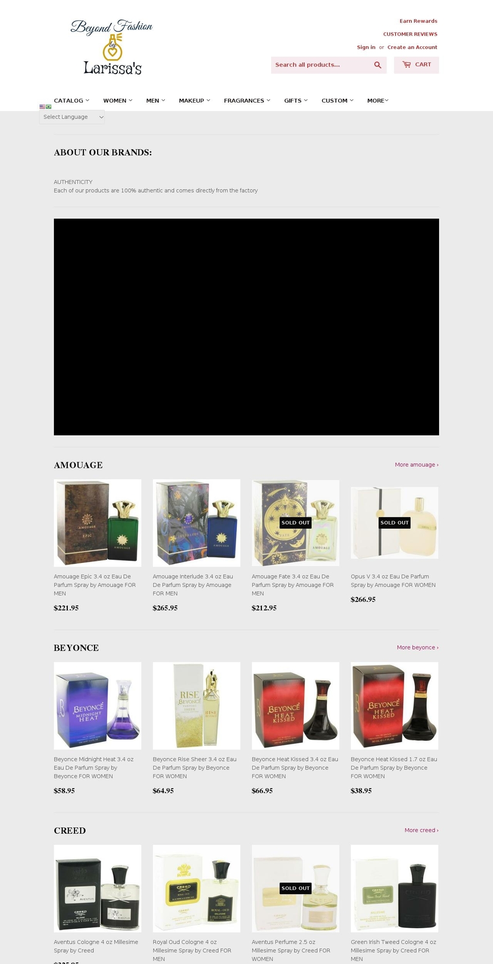 beyondfashion4u.com — Shopify storefront screenshot